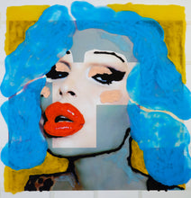 Load image into Gallery viewer, Amanda Blue Hair - 38&quot; x  38&quot;