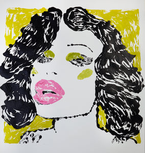 Amanda Yellow Diptych - 44"x 44"